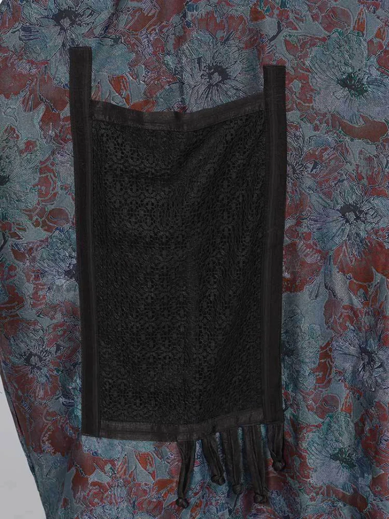 Lady Plus Size Loose Printed Sleeve Long Kaftan Dress - Image 4