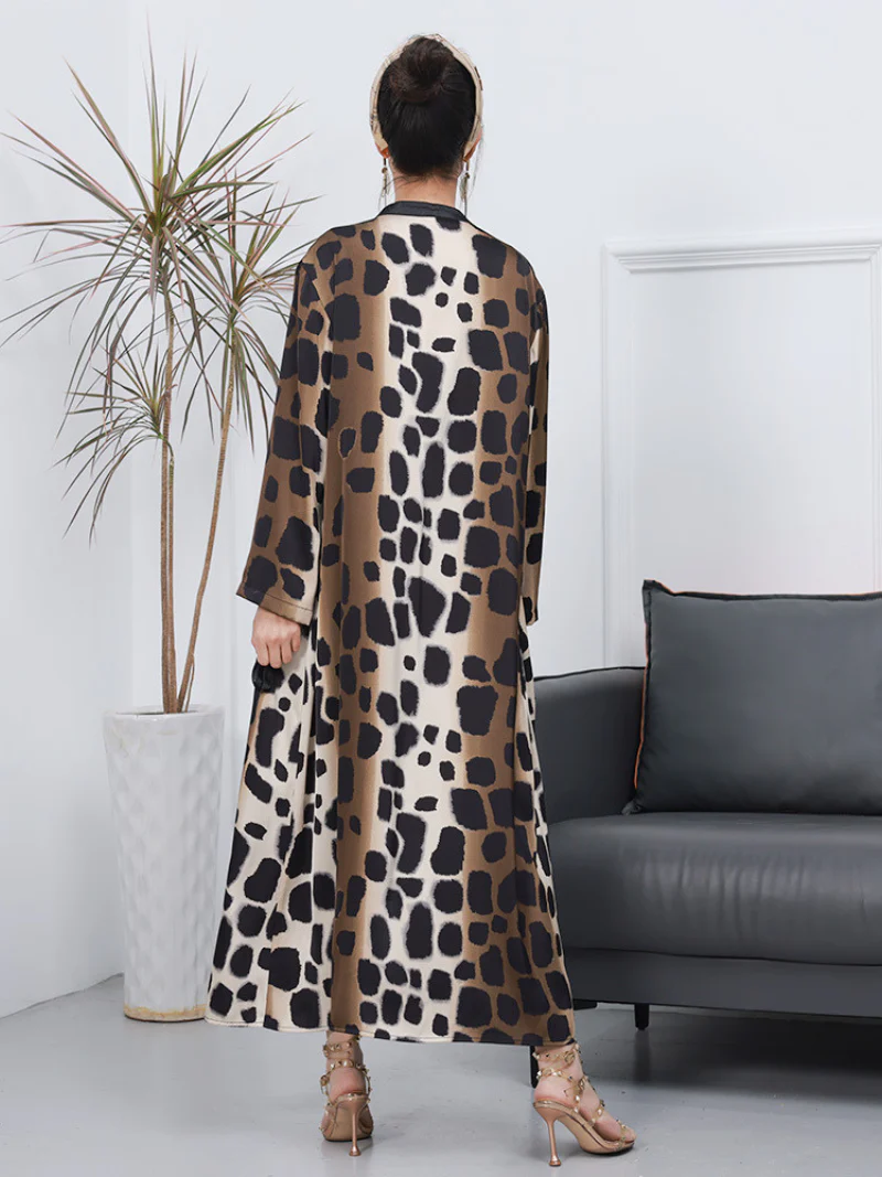 Cardigan Loose Mid-Length Printed Outerwear Jacket - Image 2