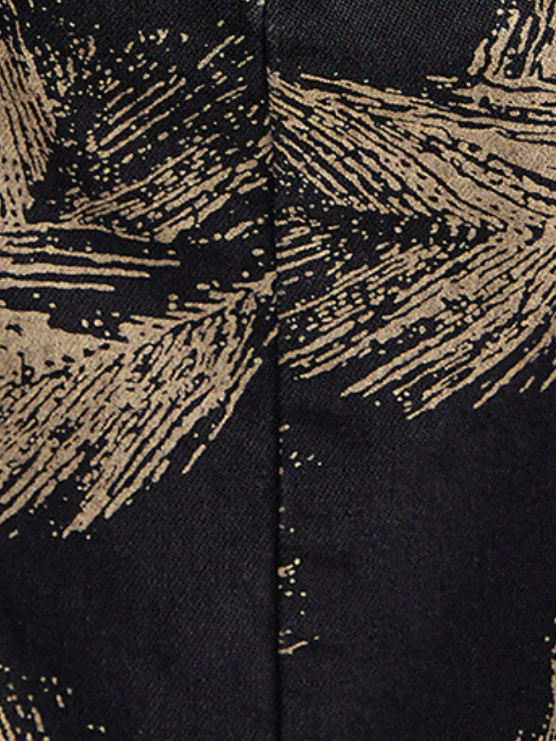 Striped Print Denim Middle Waist Romper - Image 7