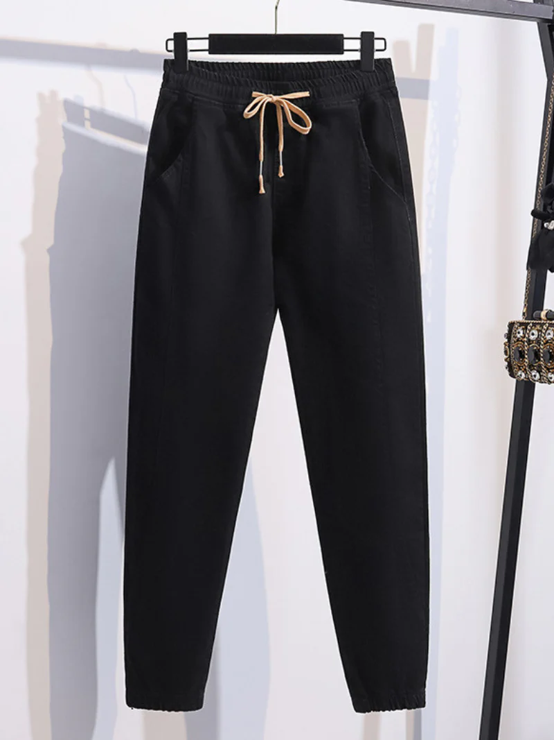 summer denim high waist loose trousers pants - Image 4