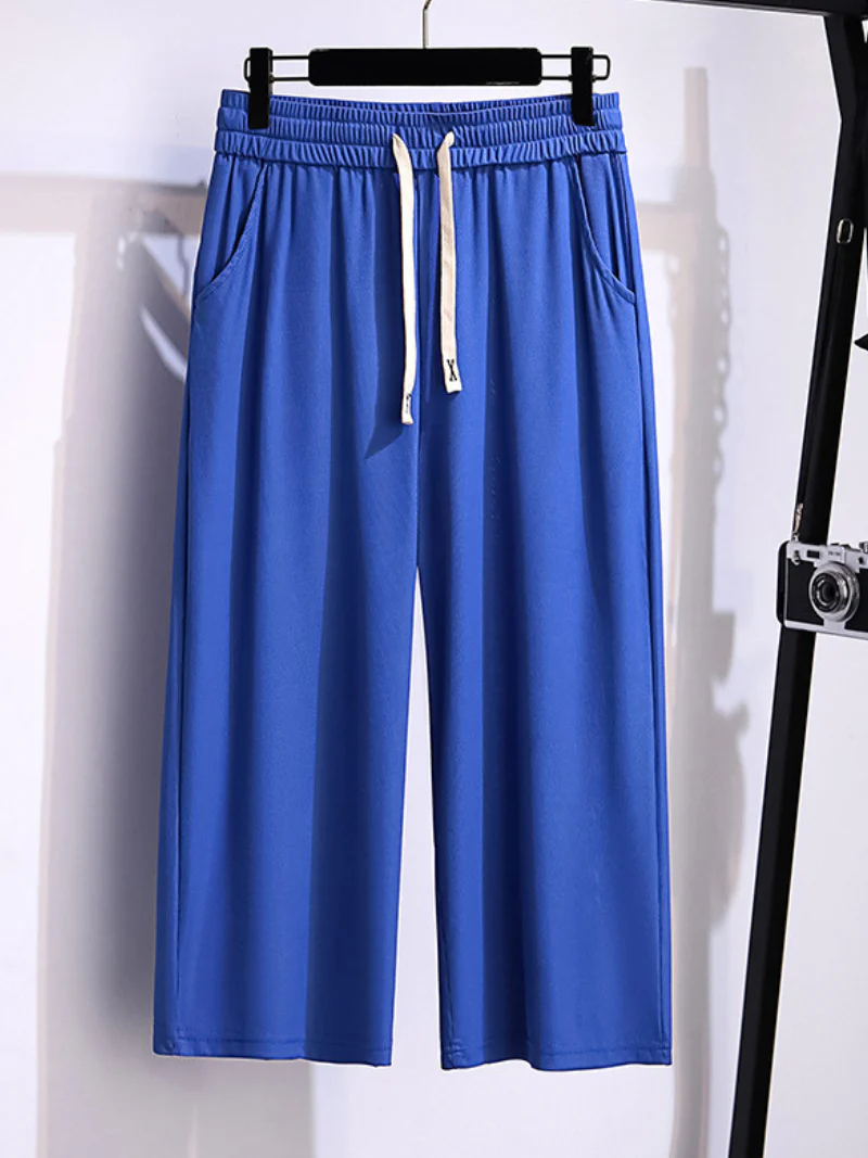 summer high waist plus size straight pants - Image 2