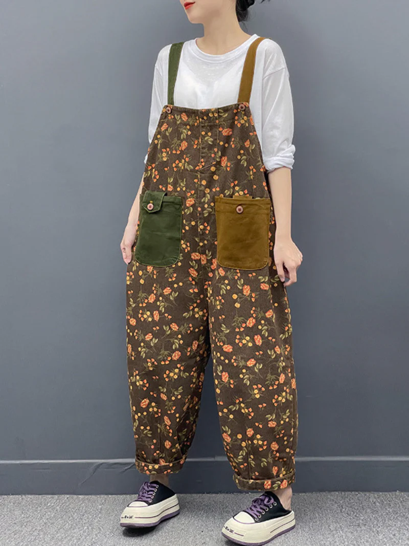Various Styles Printed Large Size Dungarees - Image 2