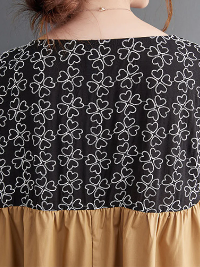 Wonder Cotton Short Slevees Smock Dress - Image 5
