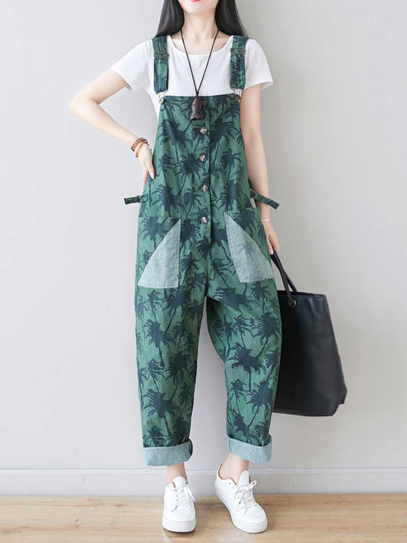 Work Hard Printed Cotton Overall Dungarees - Image 15