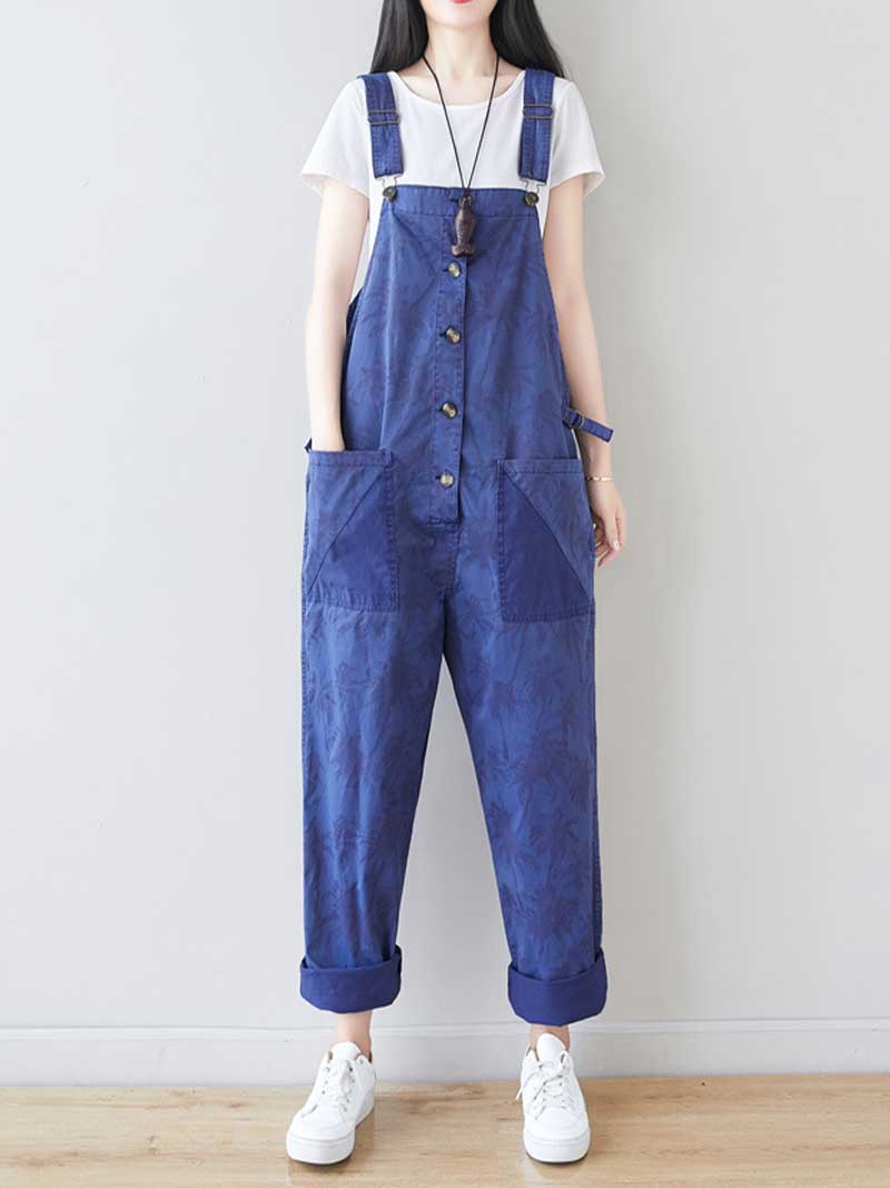 Work Hard Printed Cotton Overall Dungarees - Image 2