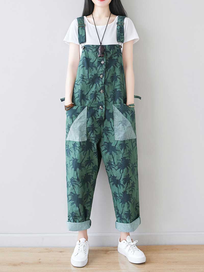 Work Hard Printed Cotton Overall Dungarees - Image 4