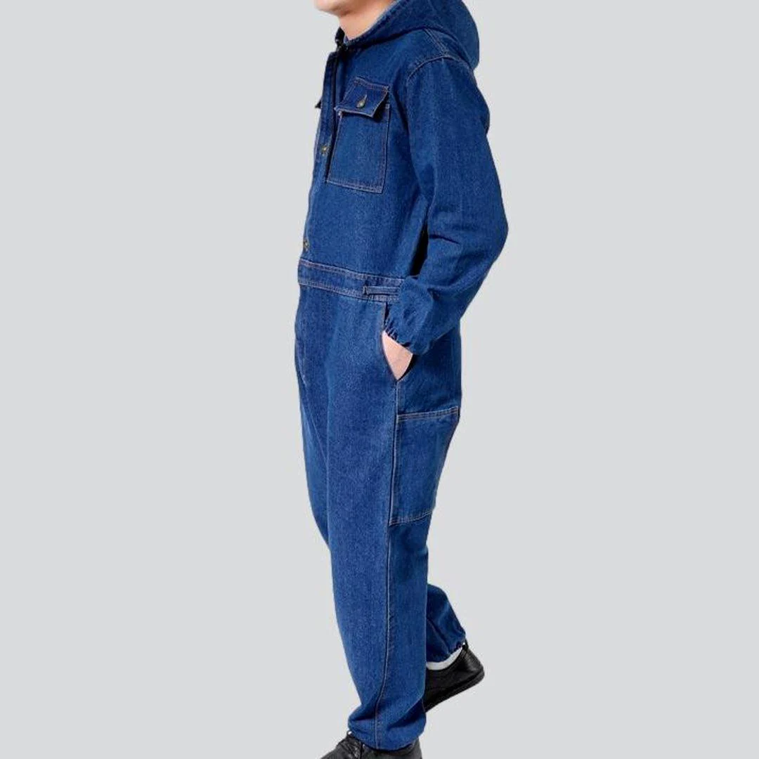 Workwear men's blue jeans overall - Image 3