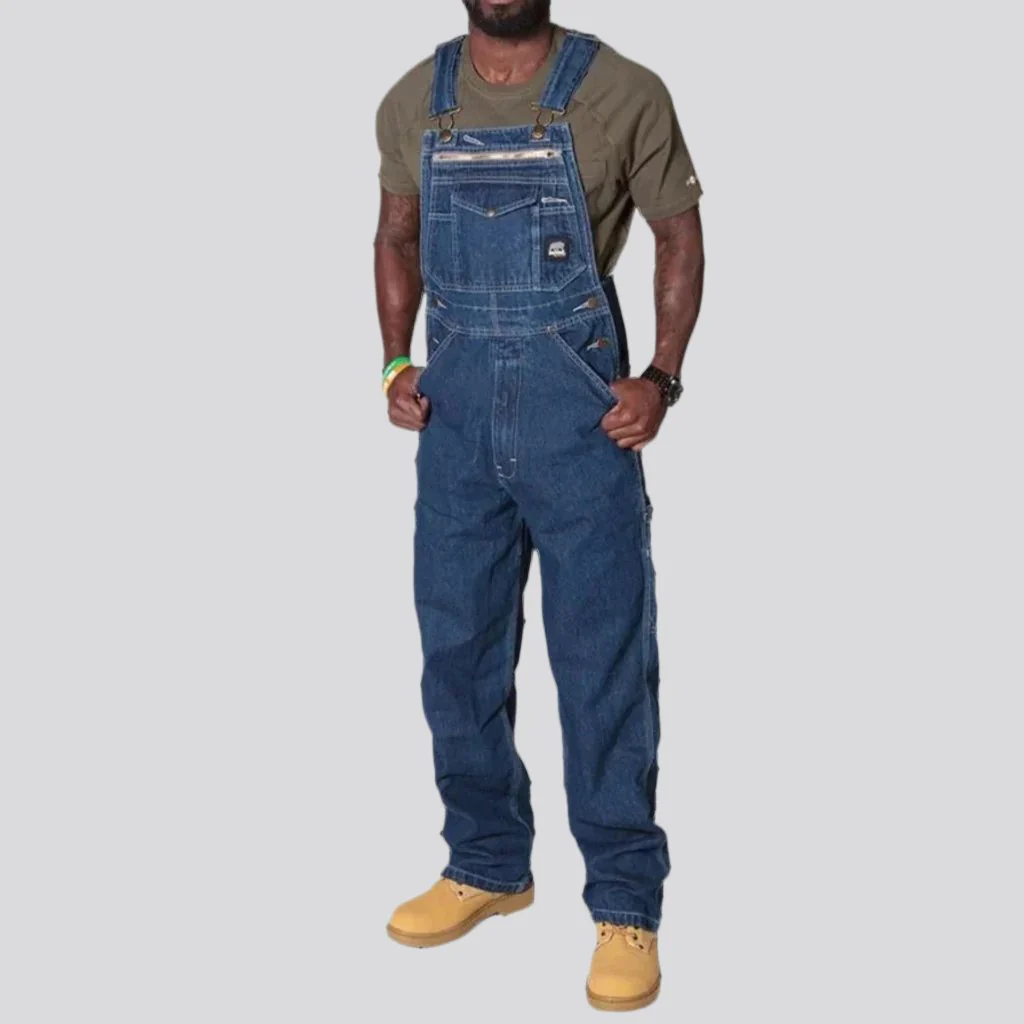 Workwear men's jean dungaree - Image 3