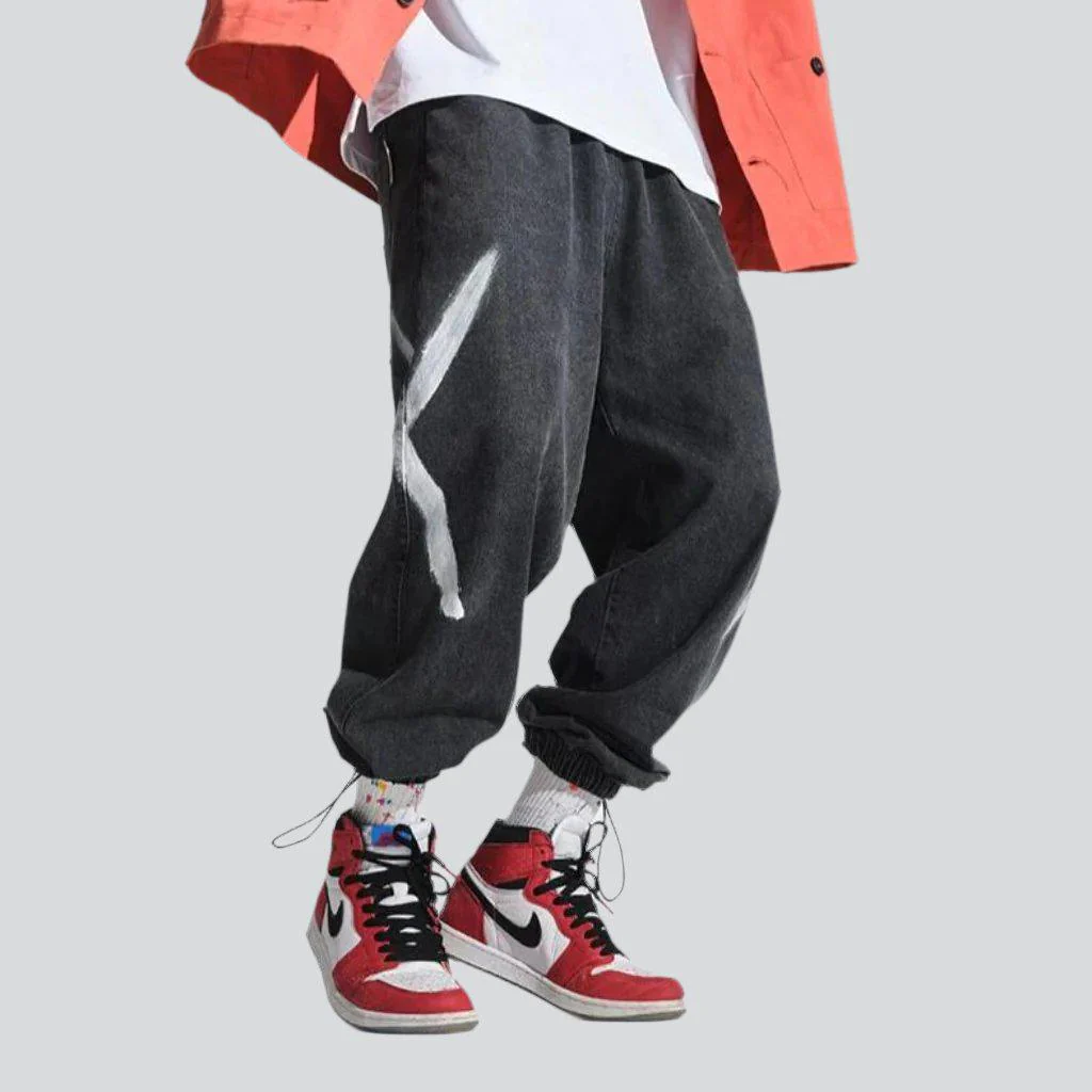 X-side print baggy men's jeans - Image 6