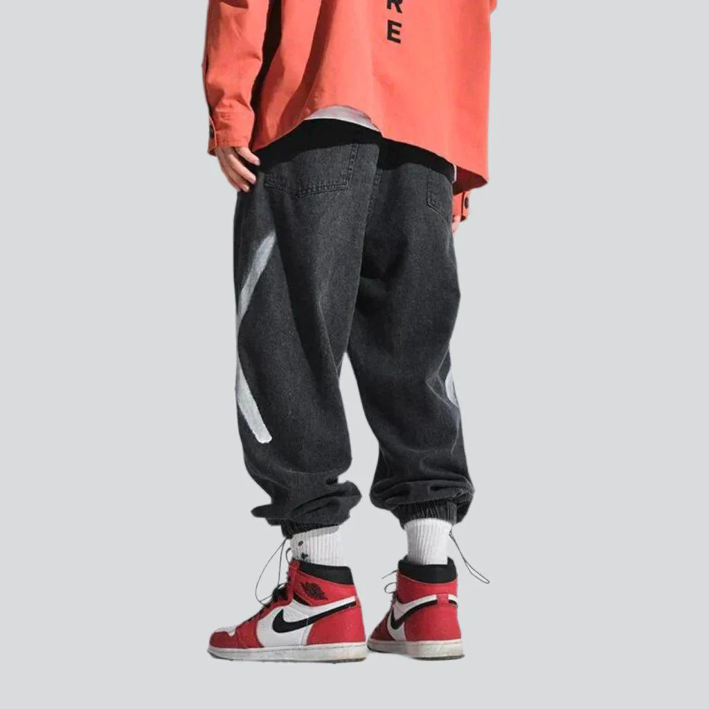 X-side print baggy men's jeans - Image 7