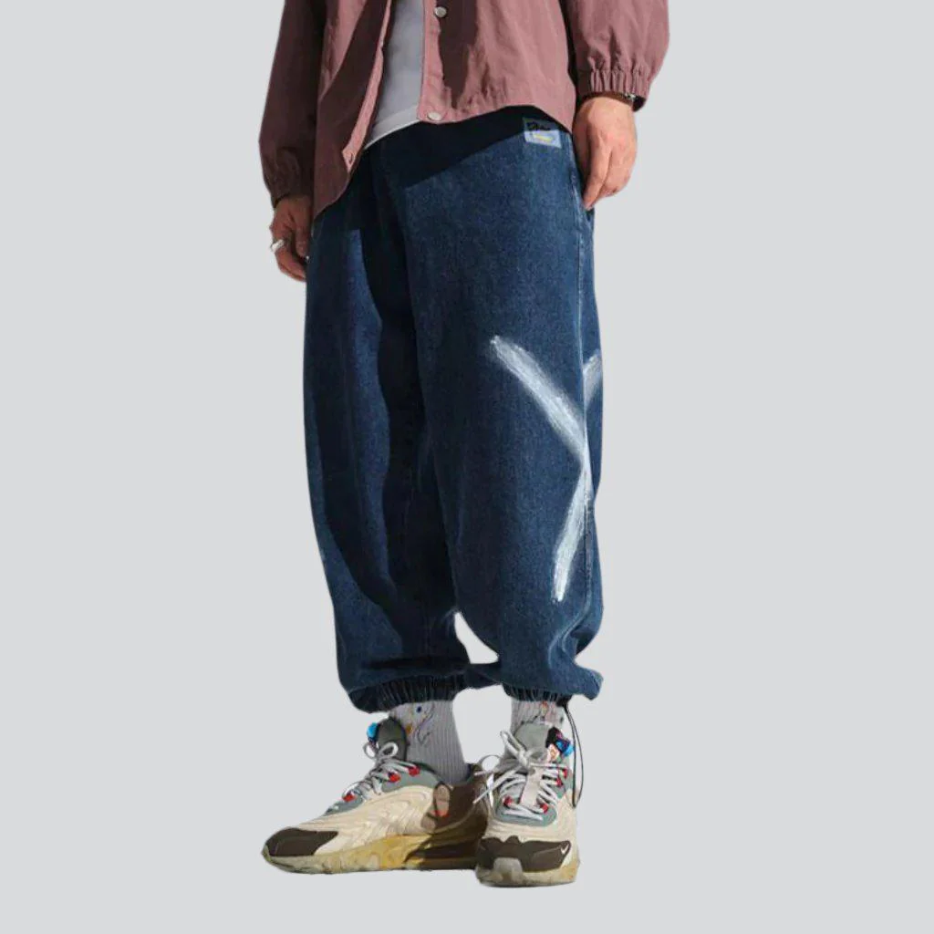X-side print baggy men's jeans - Image 8