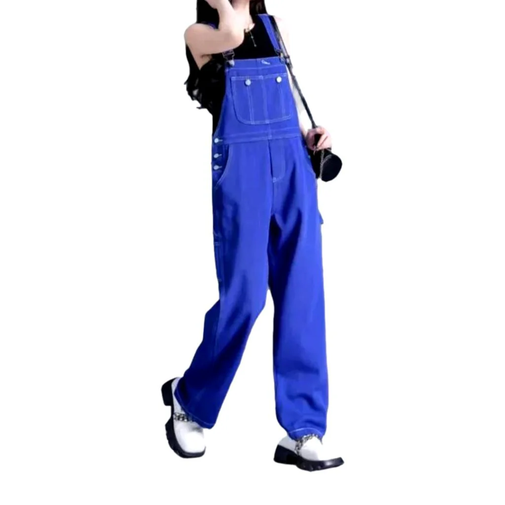 Y2k baggy denim jumpsuit for ladies - Image 2
