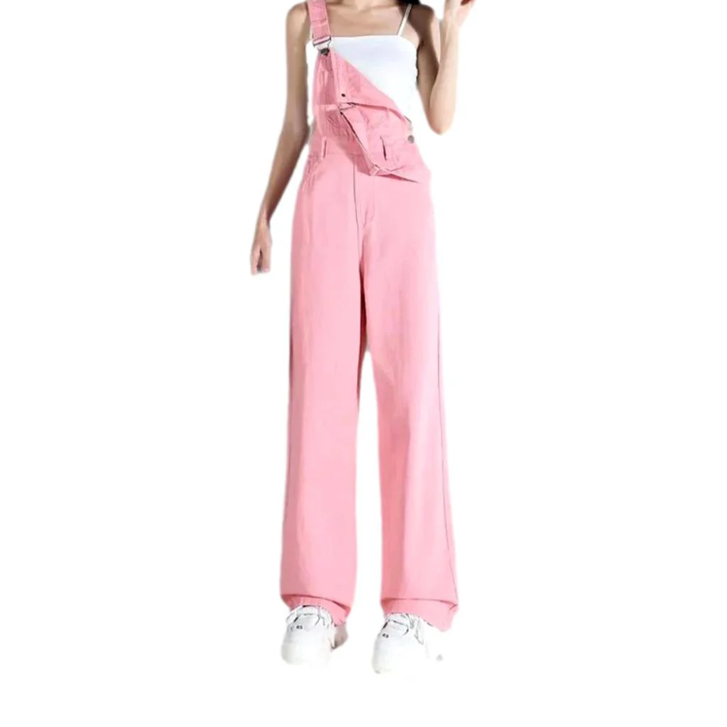 Y2k color denim jumpsuit for ladies - Image 2