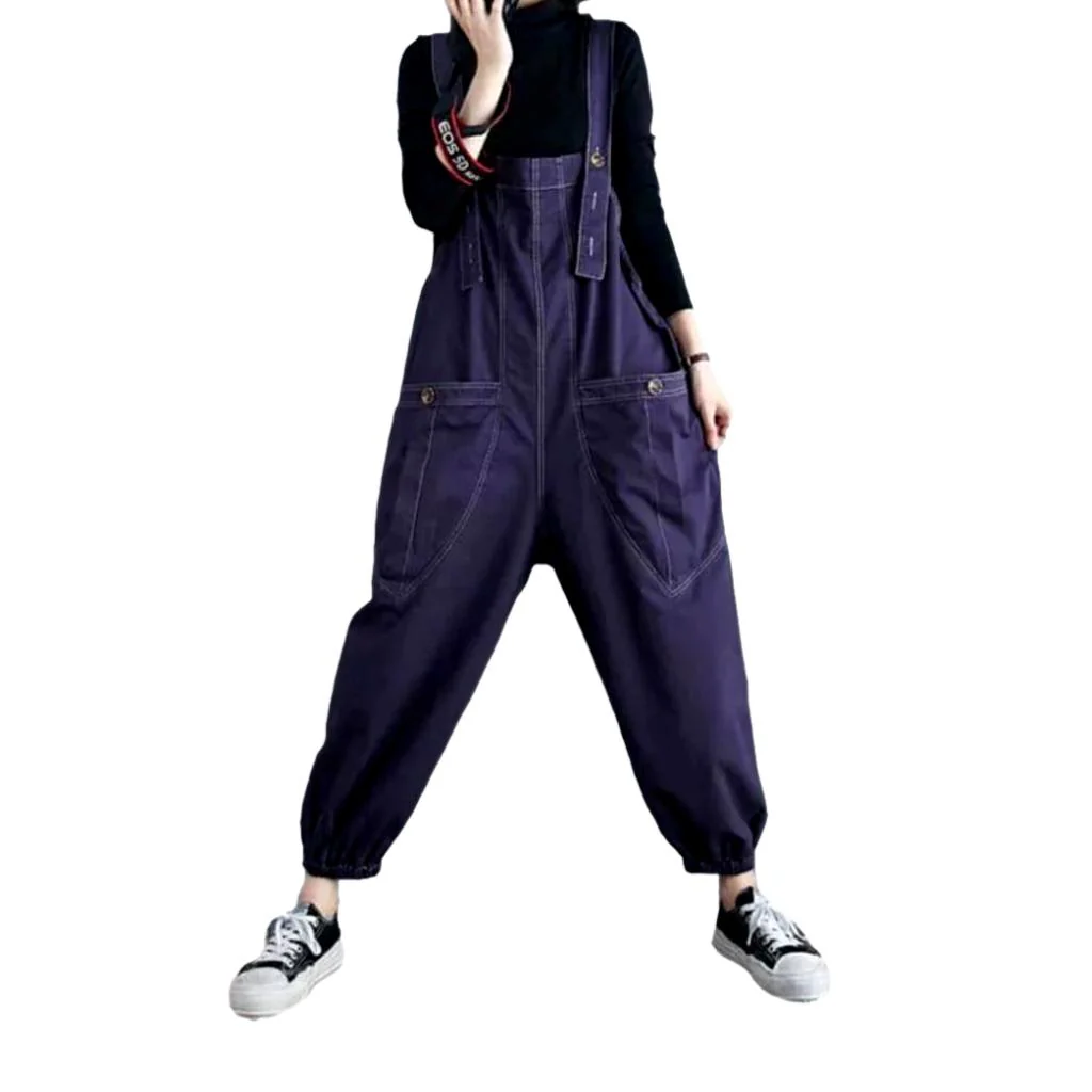 Y2k color denim jumpsuit for women - Image 2