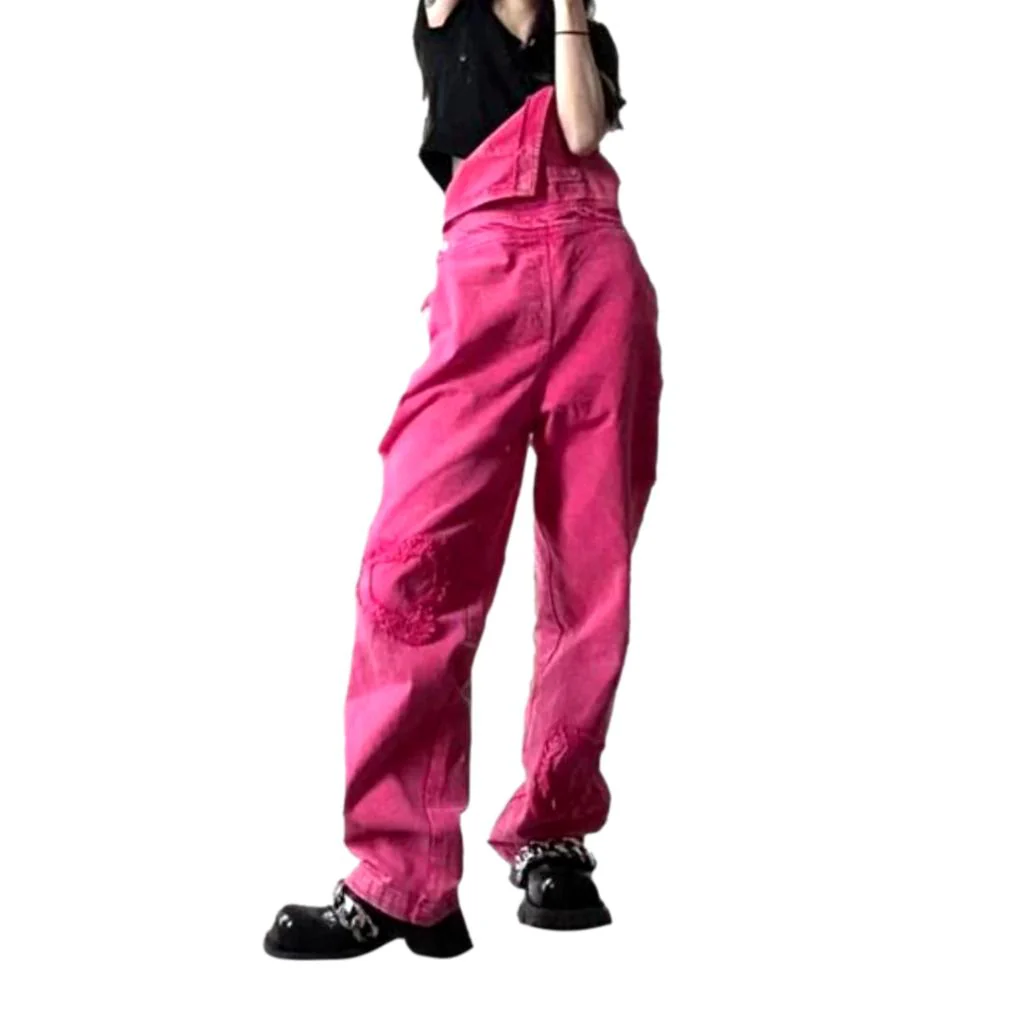 Y2k color women's denim jumpsuit - Image 2