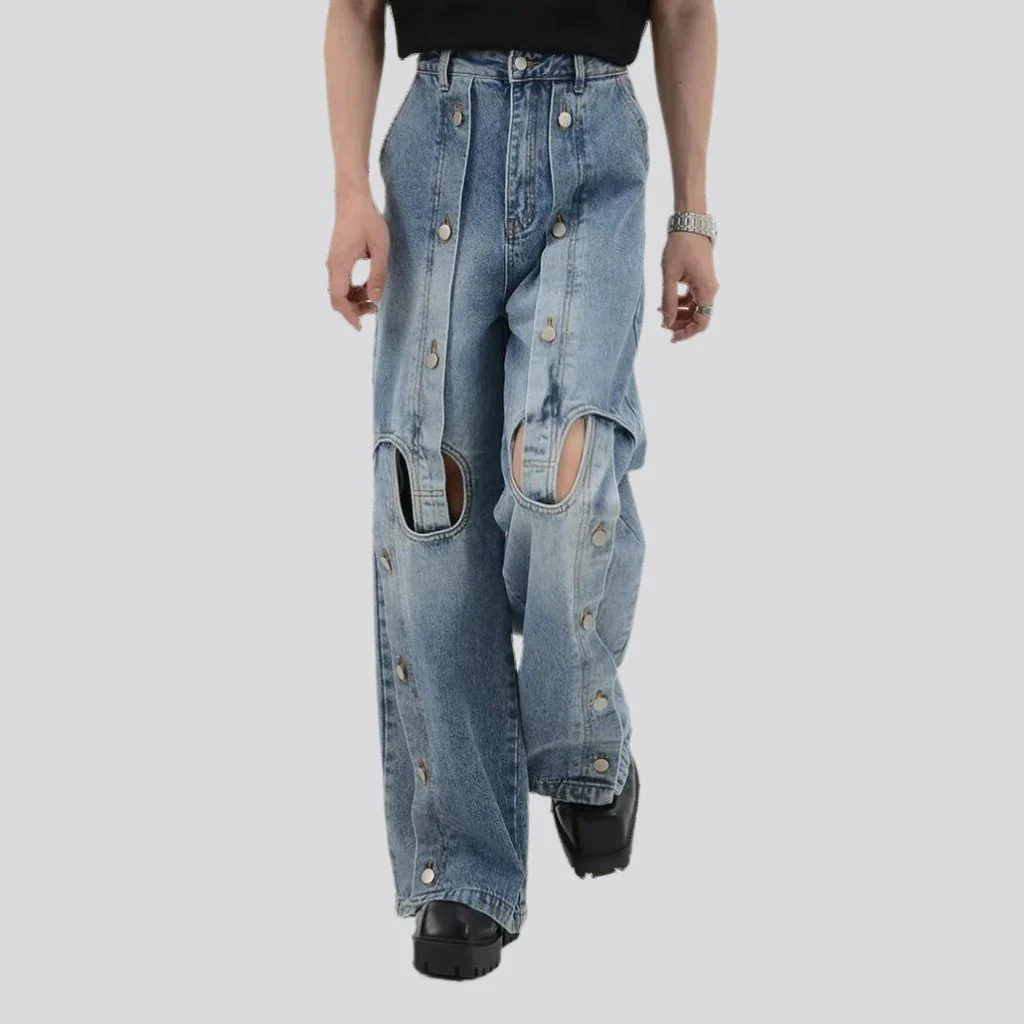 Y2k mid-waist jeans for men - Image 3