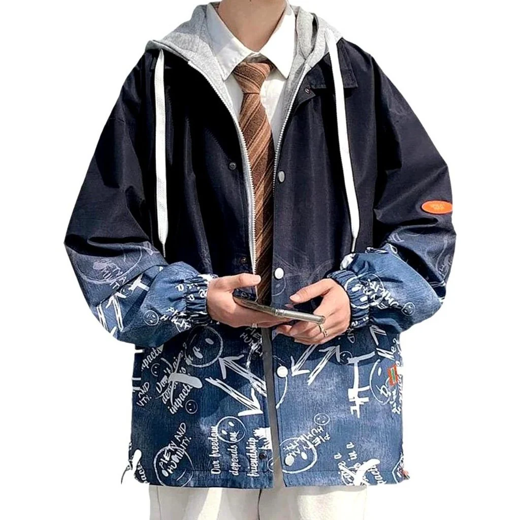 Y2k oversized denim jacket for men - Image 2