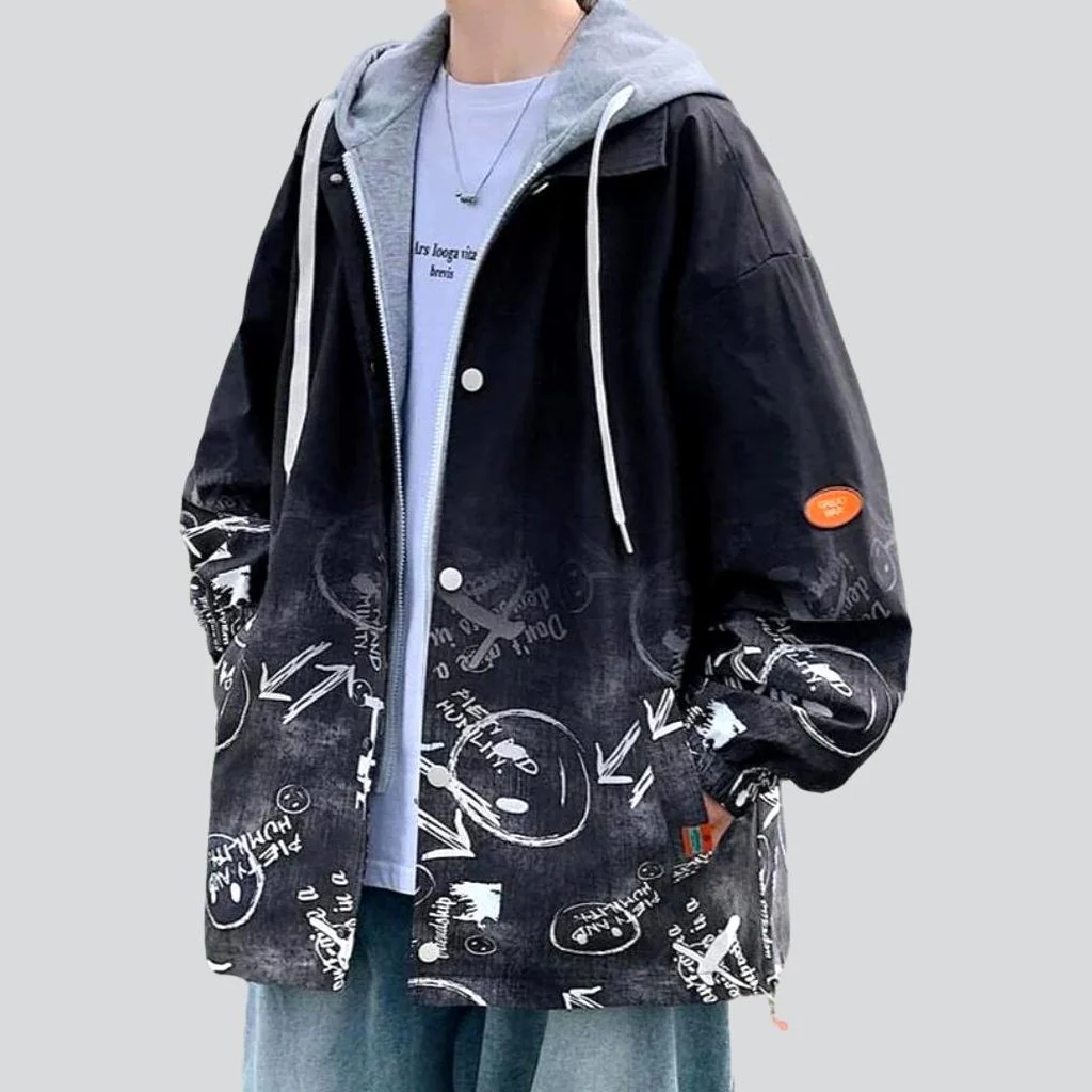 Y2k oversized denim jacket for men - Image 4