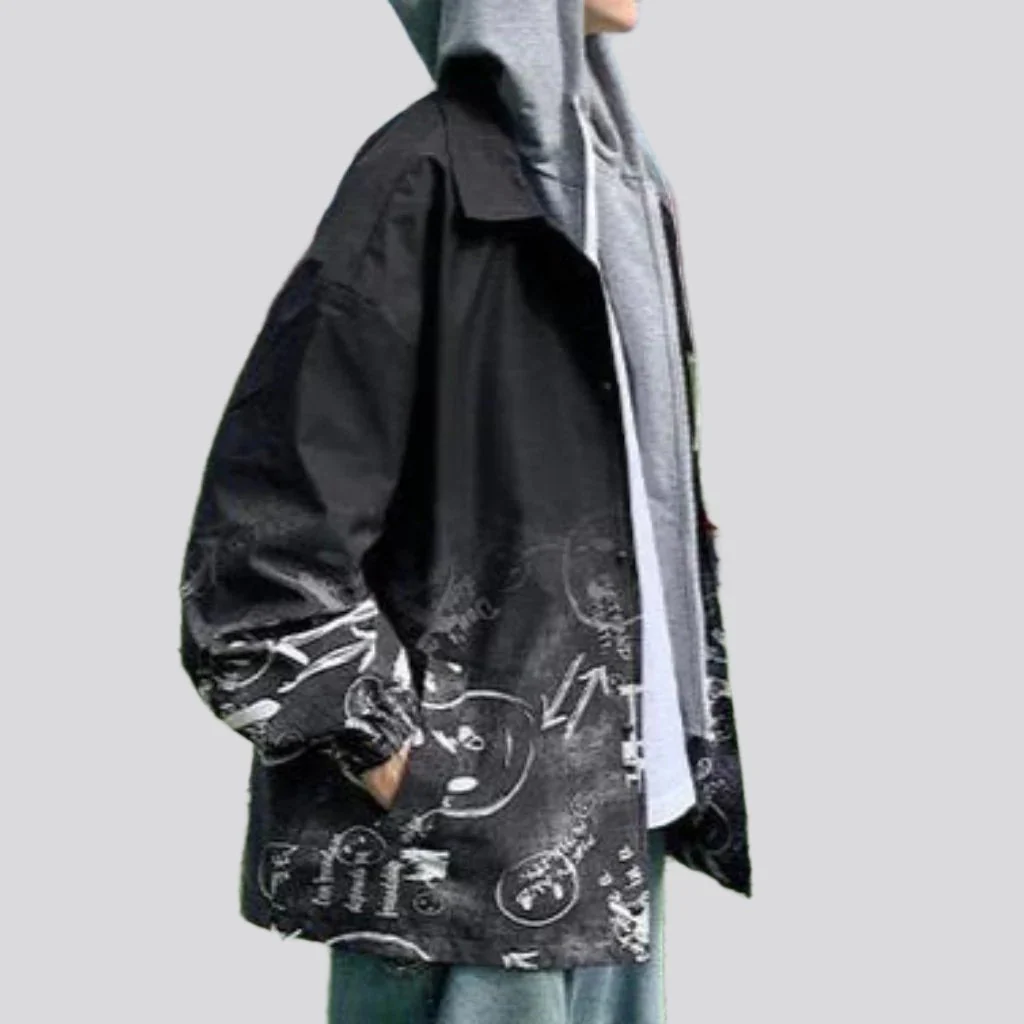 Y2k oversized denim jacket for men - Image 7