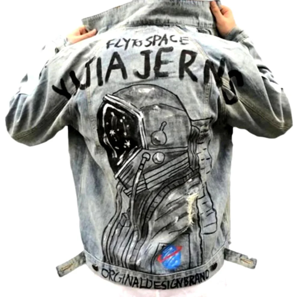 Y2k regular men's denim jacket - Image 2