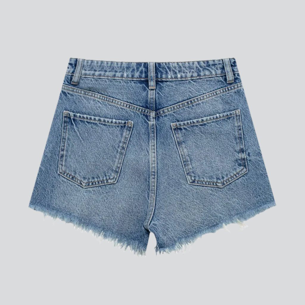 Y2k women's distressed denim shorts - Image 10