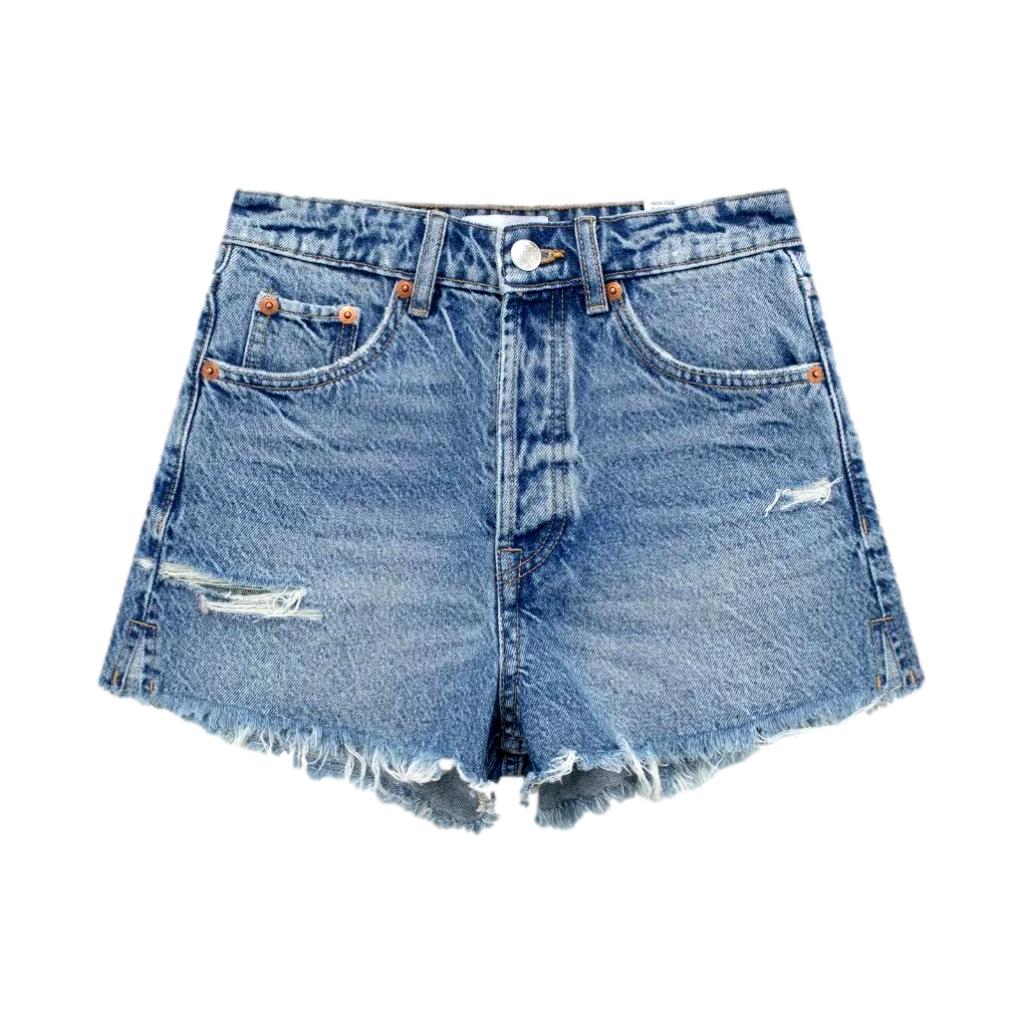 Y2k women's distressed denim shorts - Image 2
