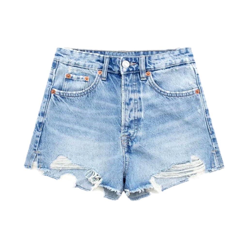 Y2k women's distressed denim shorts - Image 3