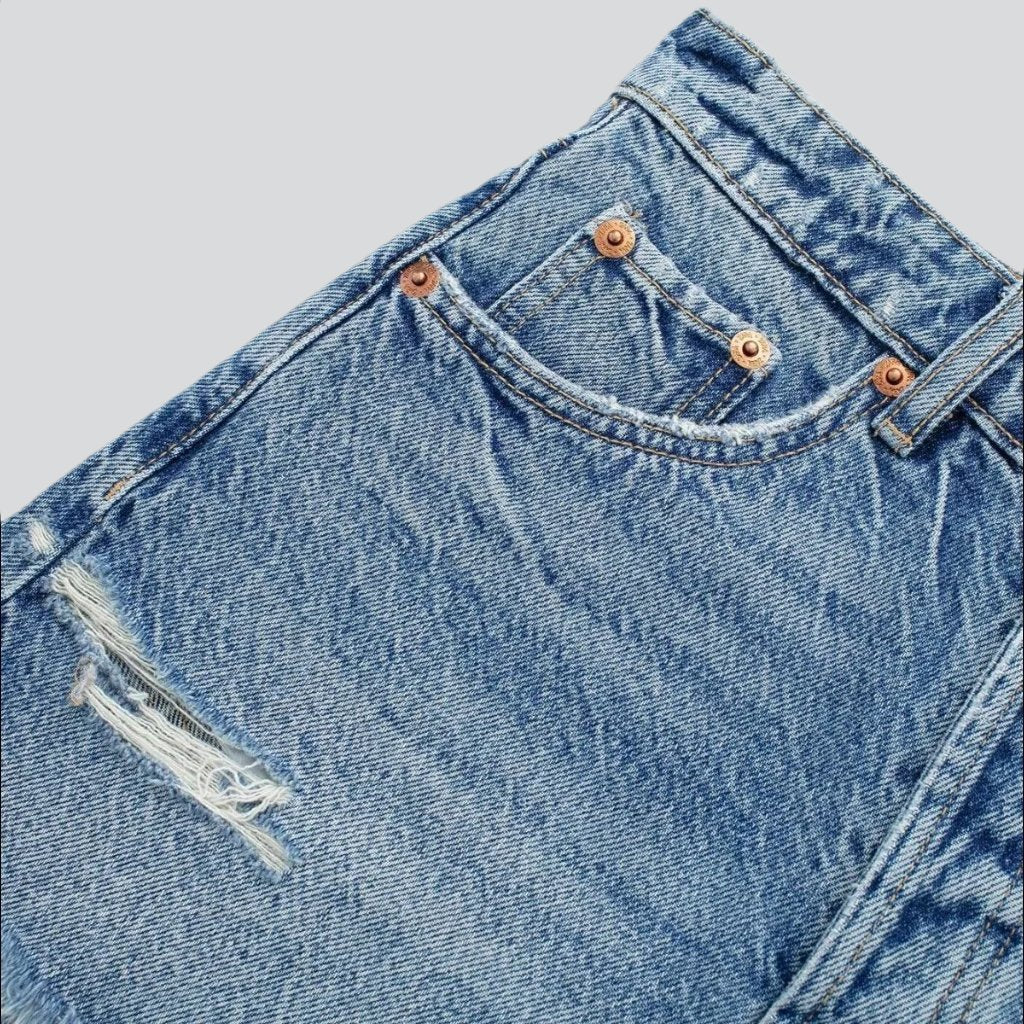 Y2k women's distressed denim shorts - Image 6