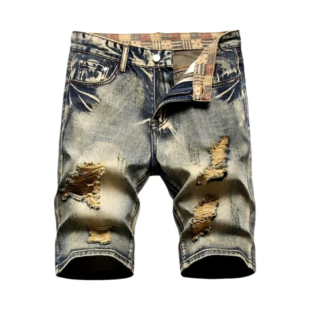 Yellow cast men's denim shorts - Image 2