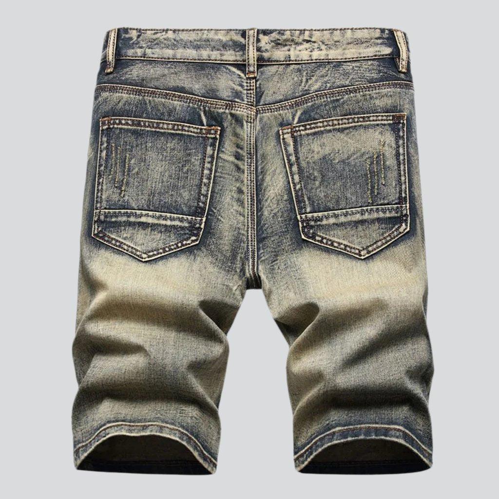 Yellow cast men's denim shorts - Image 3