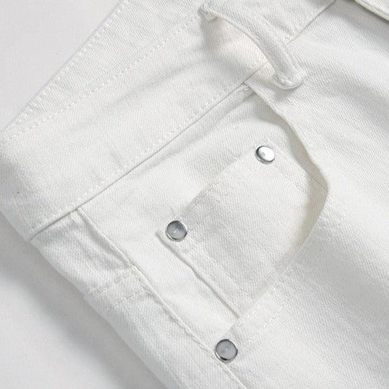 Yellow contrast white men's jeans - Image 5