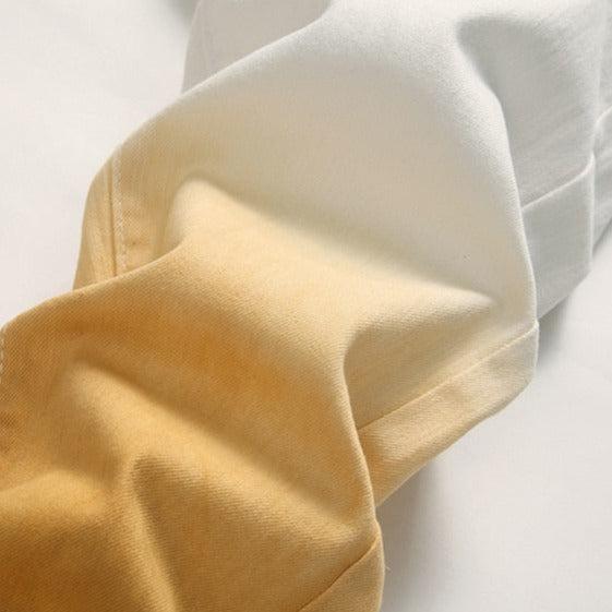 Yellow contrast white men's jeans - Image 7