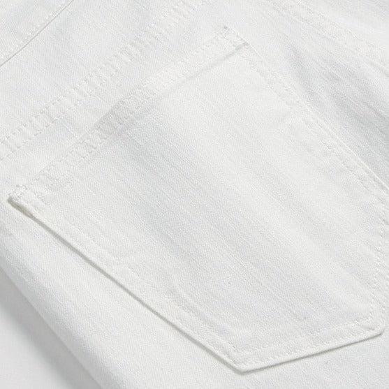 Yellow contrast white men's jeans - Image 8