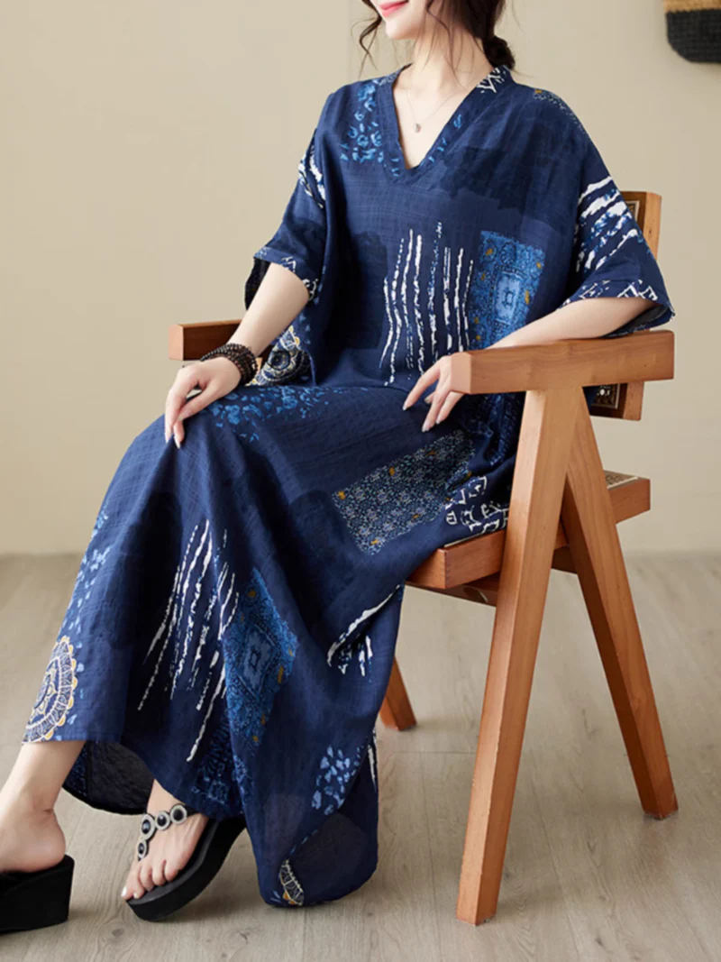 You Made Me Bat Sleeve Kaftan Dress - Image 2
