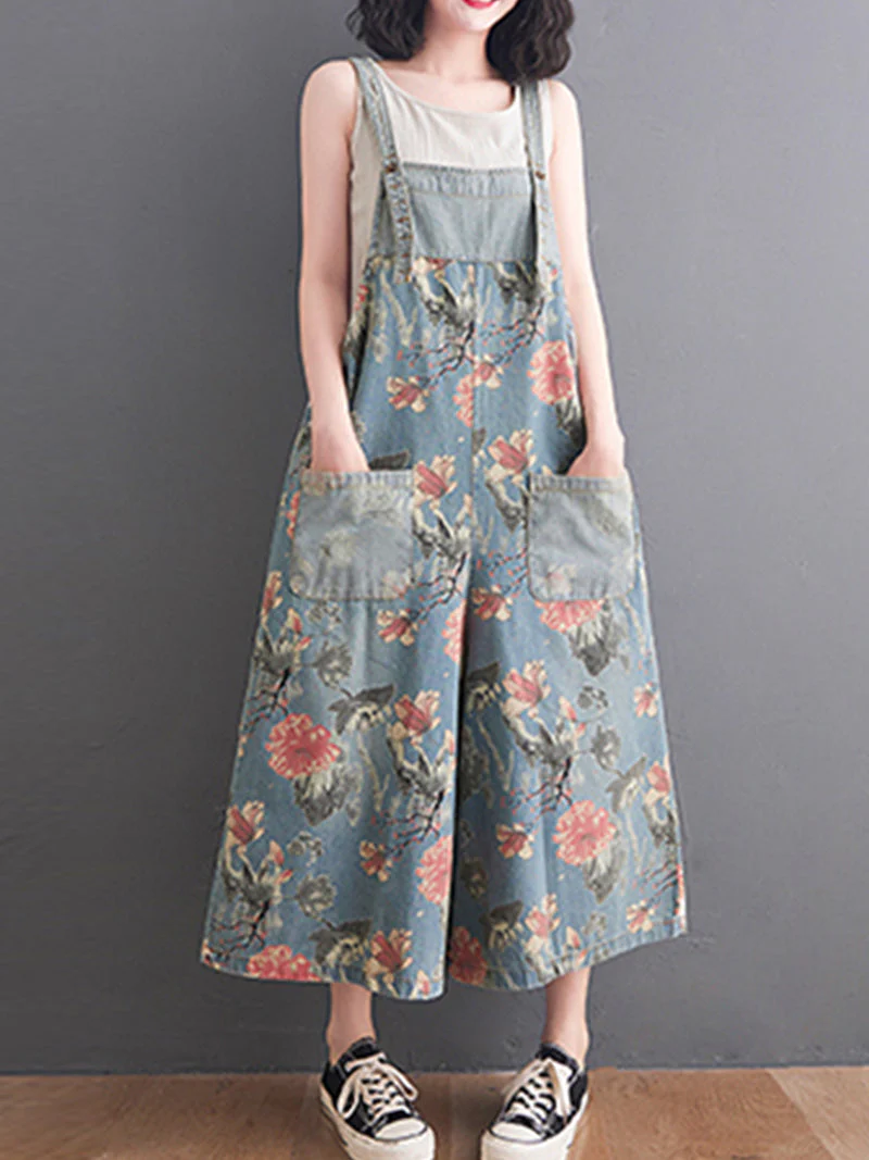You Still Right Here  Denim Overalls Wide-Leg Jumpsuit - Image 10