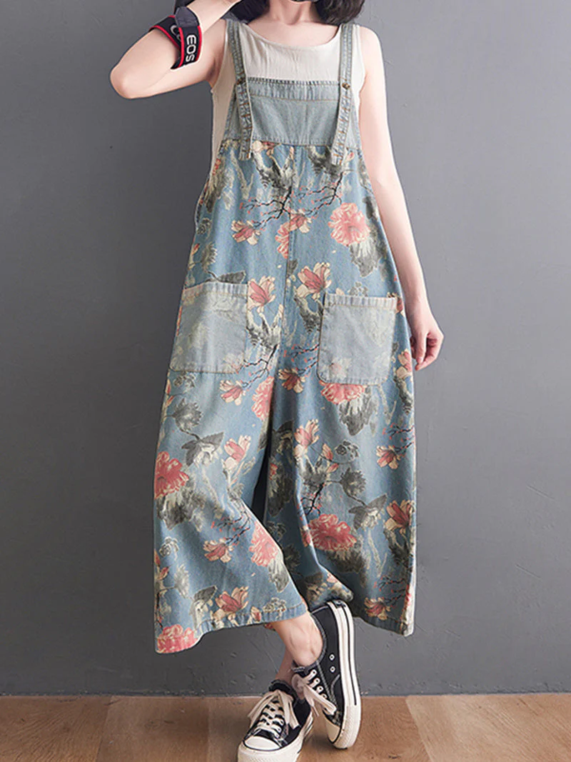 You Still Right Here  Denim Overalls Wide-Leg Jumpsuit - Image 12