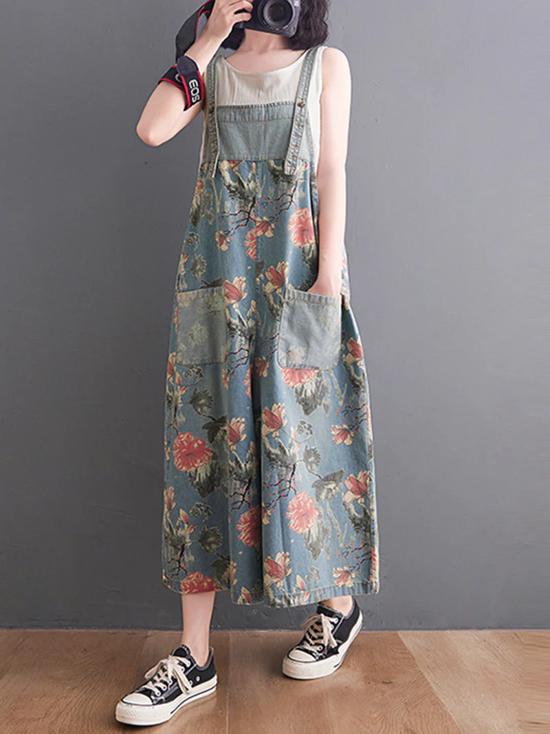 You Still Right Here  Denim Overalls Wide-Leg Jumpsuit - Image 5