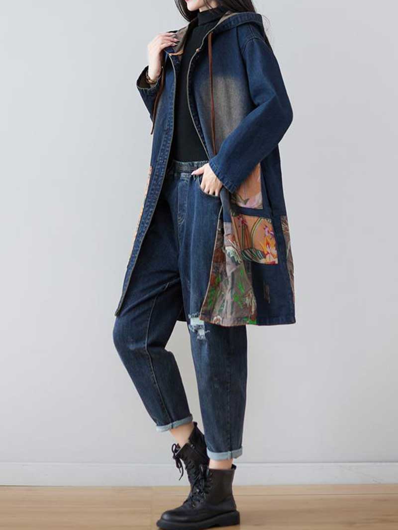 Your Love Is Better Denim Hooded Jacket - Image 3