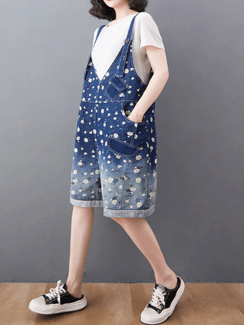 You're Destiny Printed Romper Short Dungarees - Image 5