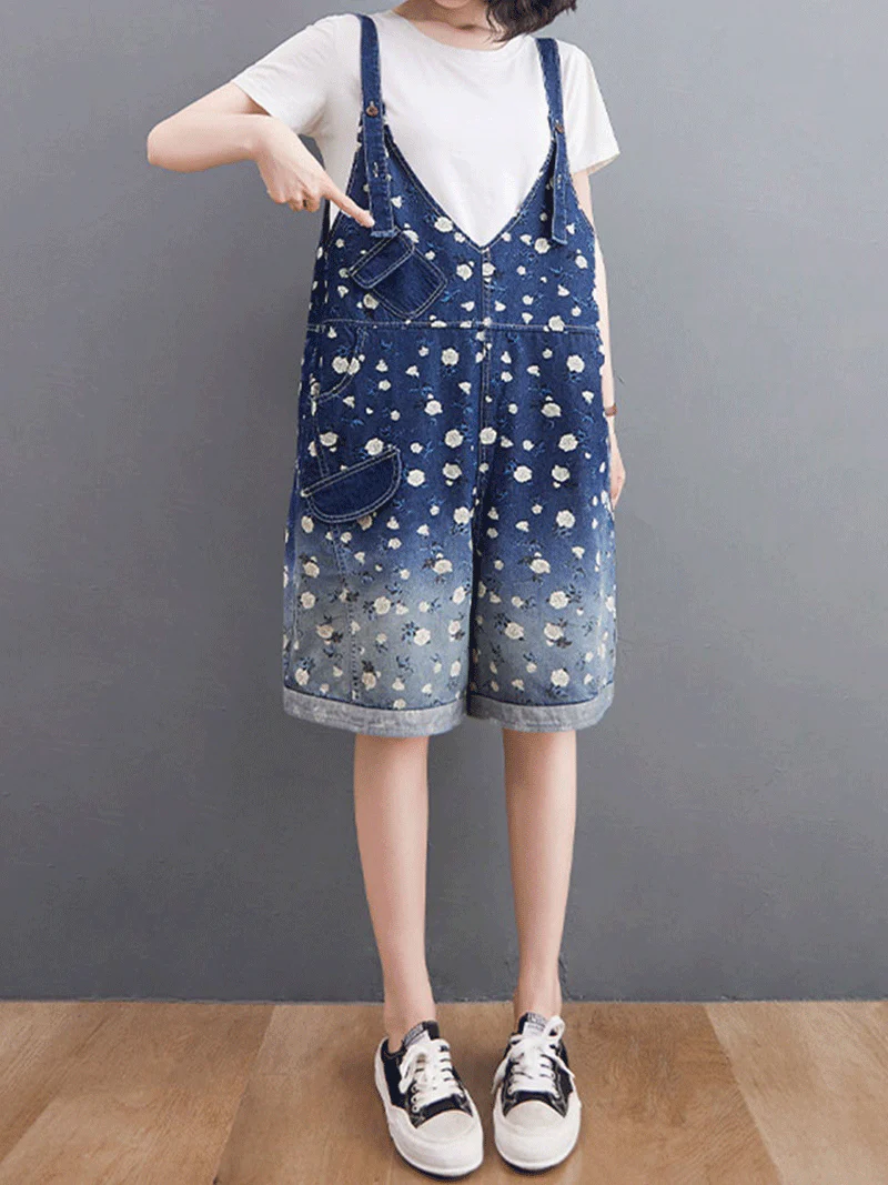 You're Destiny Printed Romper Short Dungarees - Image 7