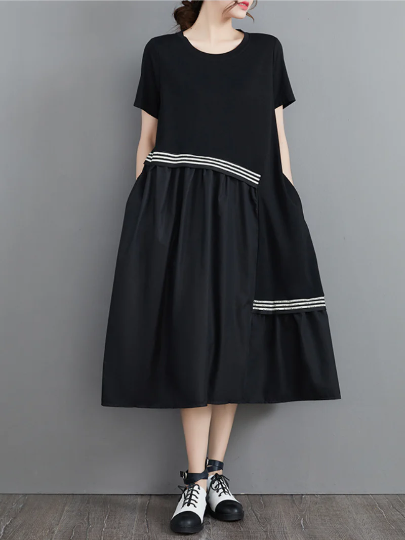 You're In My Heart Cotton Round Neck A-line Dress - Image 2