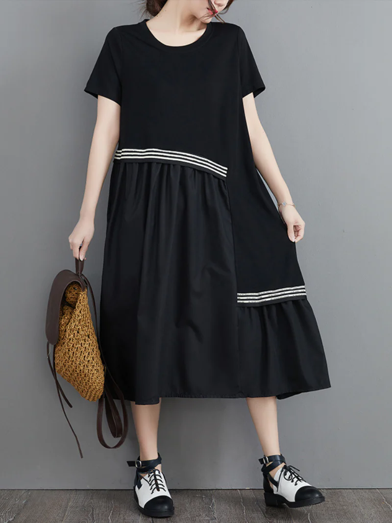 You're In My Heart Cotton Round Neck A-line Dress - Image 3