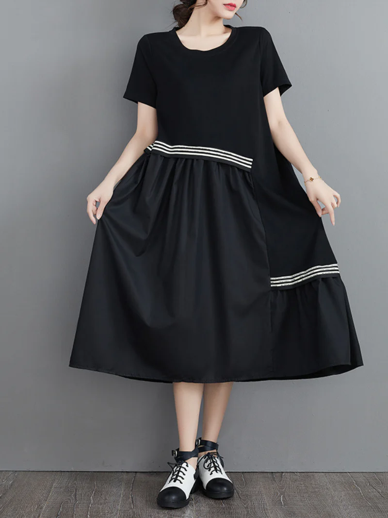 You're In My Heart Cotton Round Neck A-line Dress - Image 5