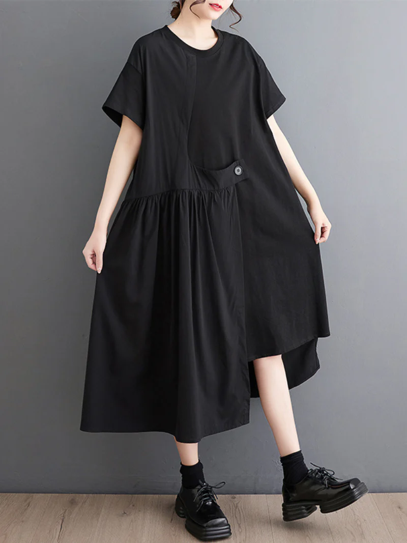 You're In My Heart Cotton Round Neck A-line Dress - Image 6