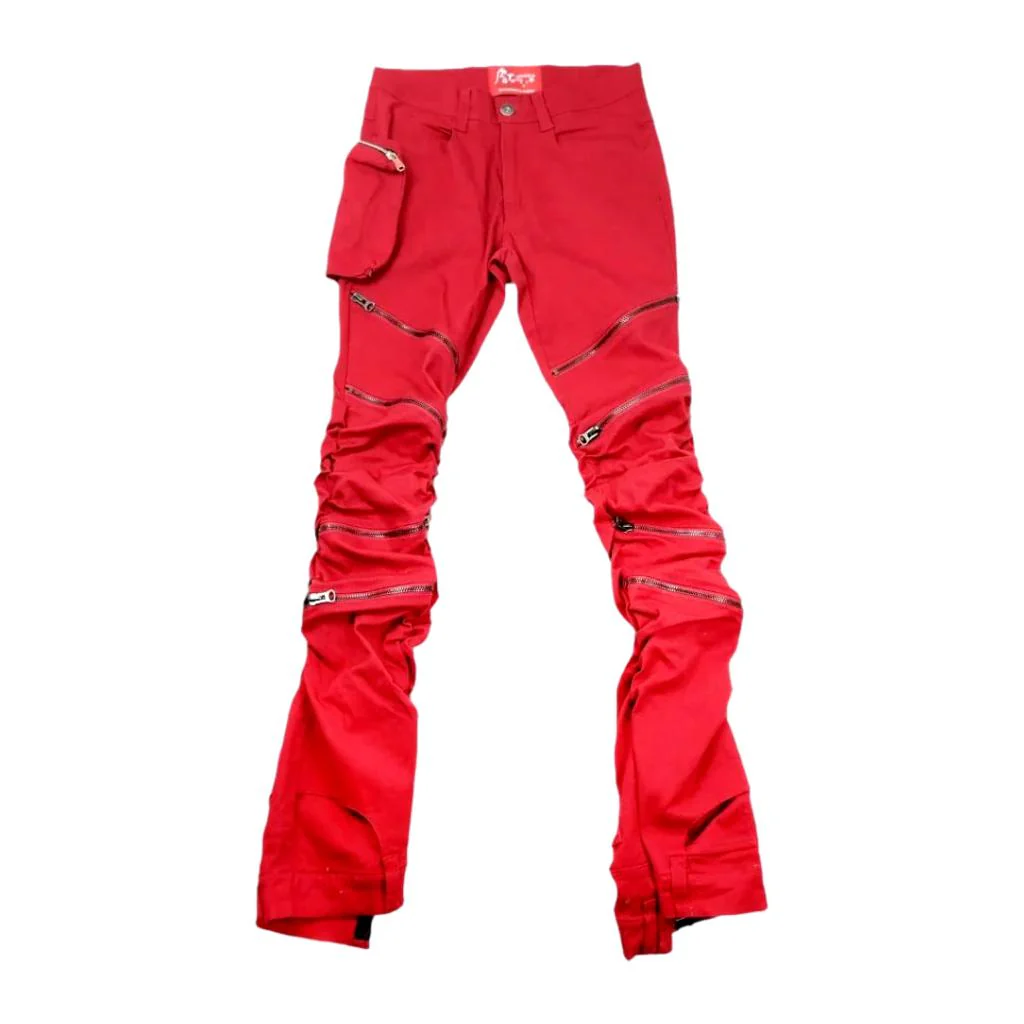 Zippered men's fashion jeans - Image 2