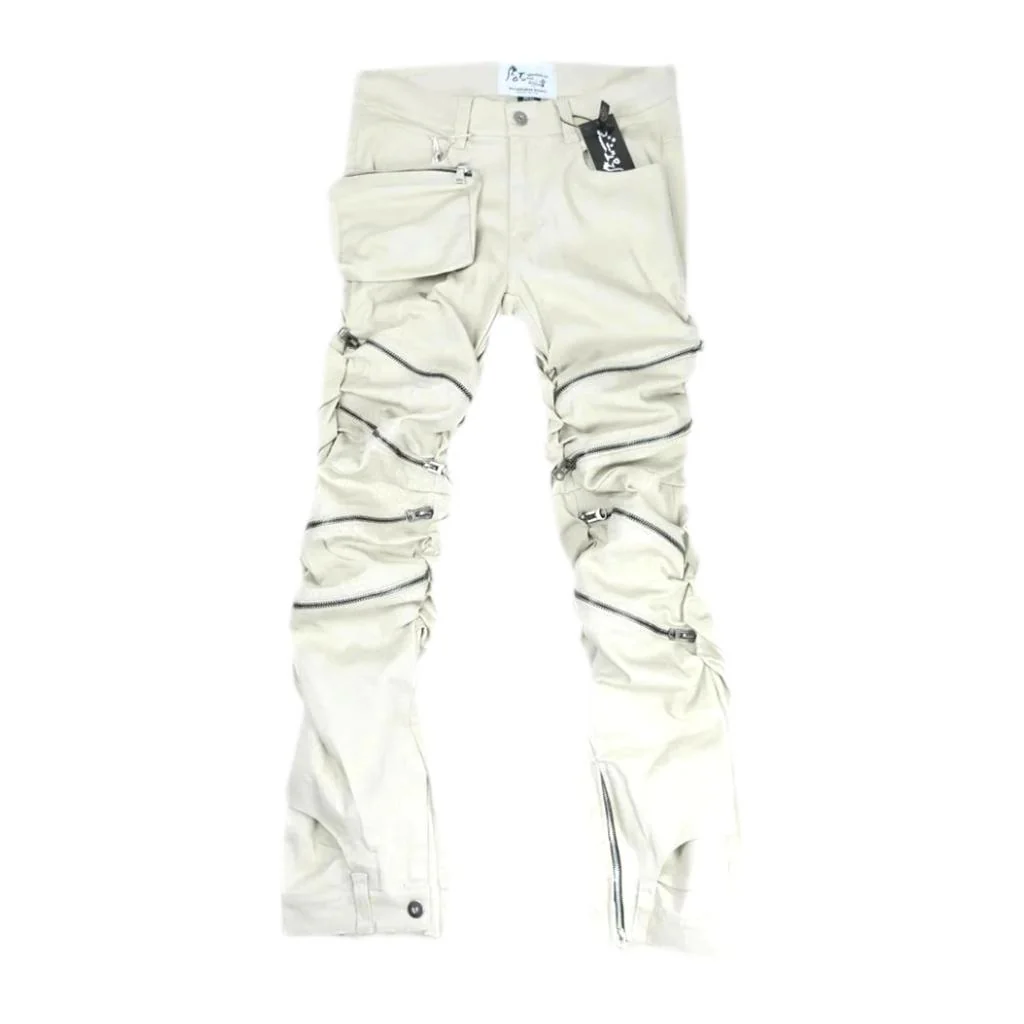 Zippered men's fashion jeans - Image 3