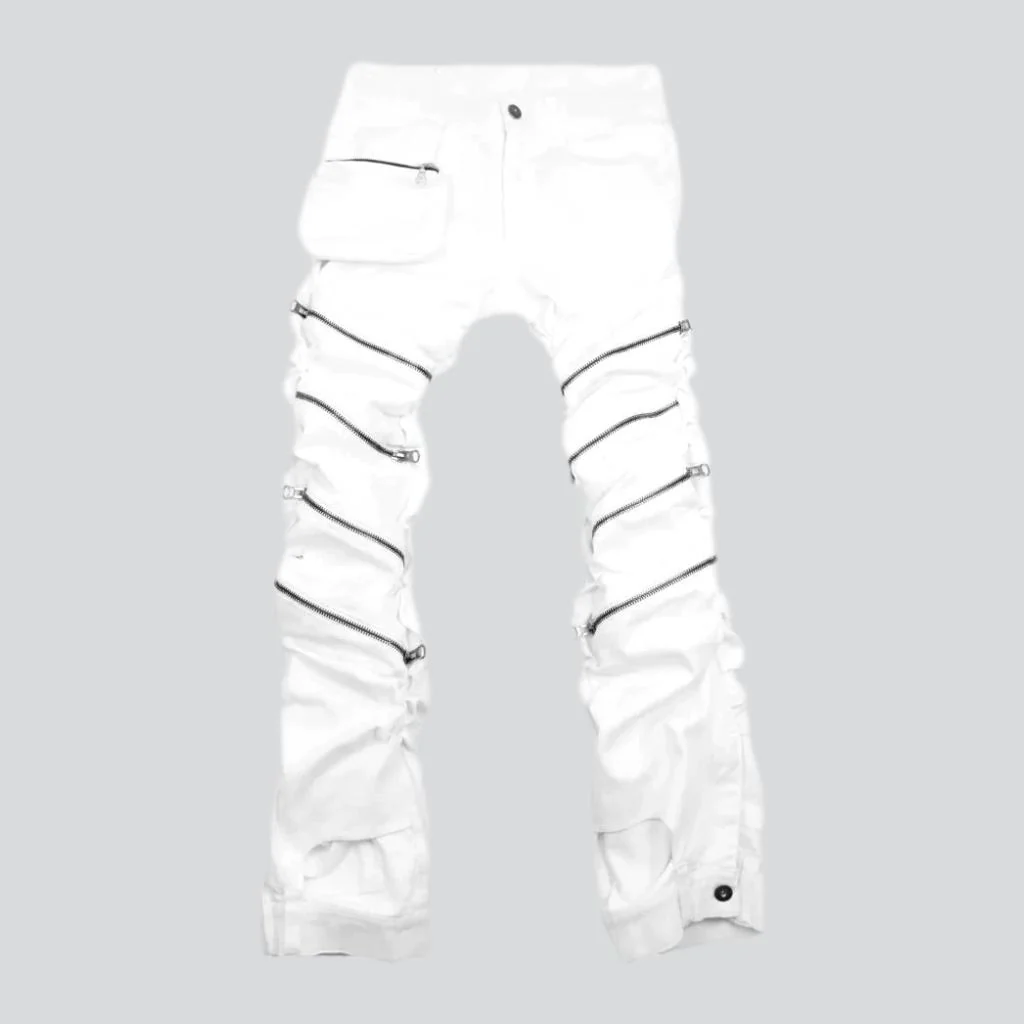 Zippered men's fashion jeans - Image 5
